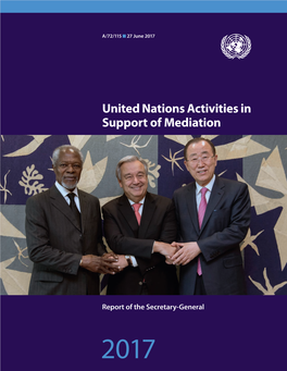 United Nations Activities in Support of Mediation