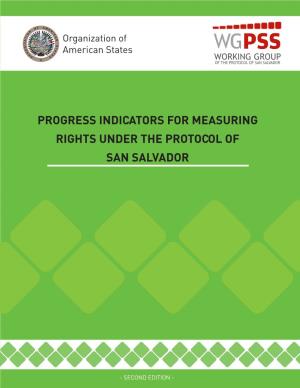Progress Indicators for Measuring Rights Under the Protocol of San Salvador