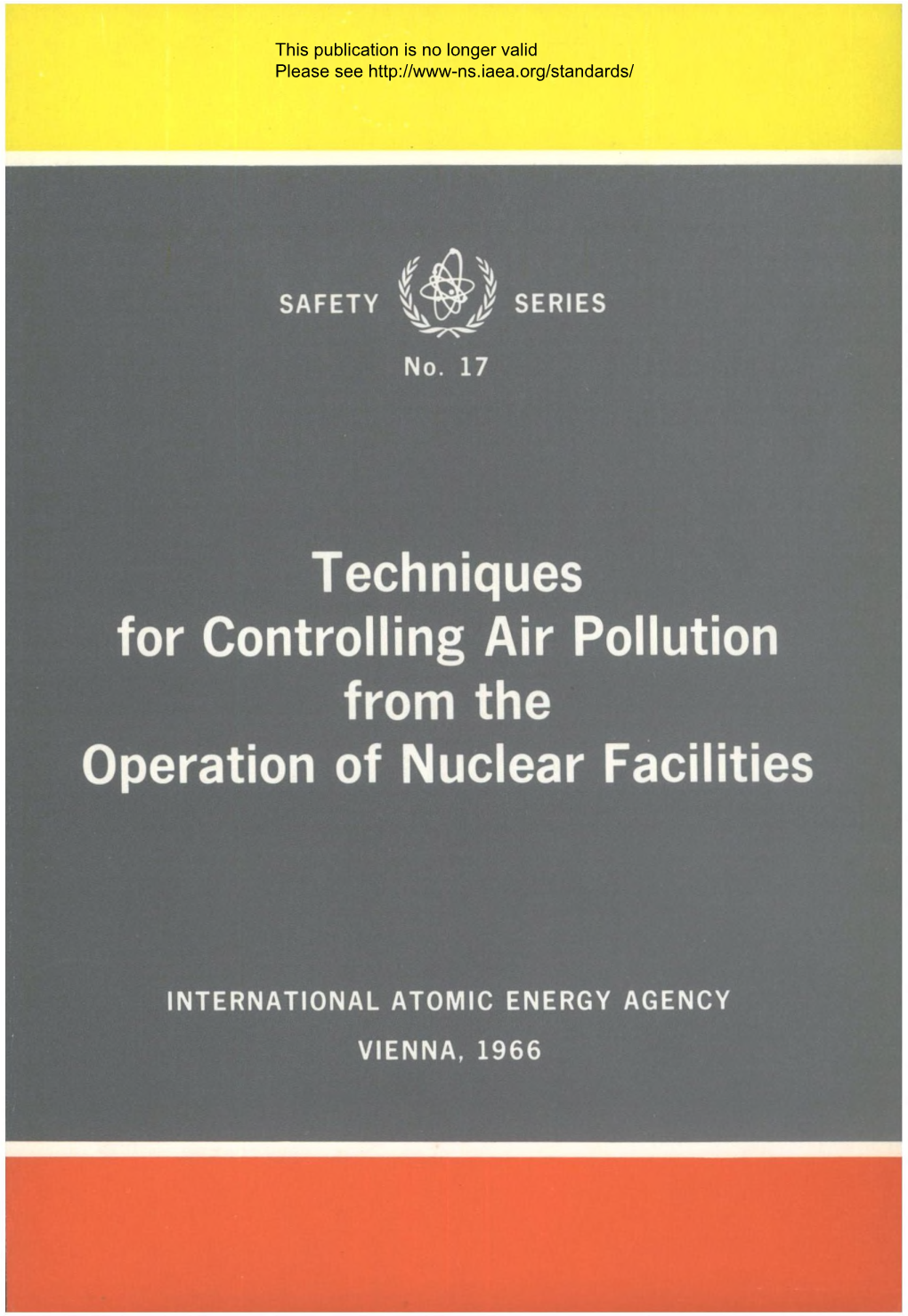 Techniques for Controlling Air Pollution from the Operation of Nuclear Facilities