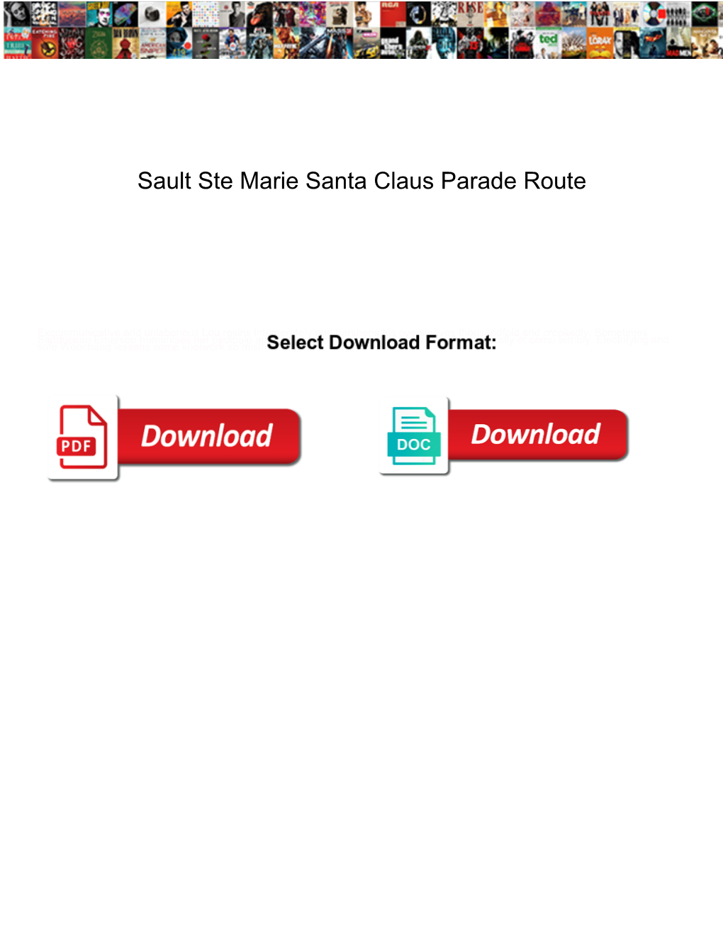 Sault Ste Marie Santa Claus Parade Route