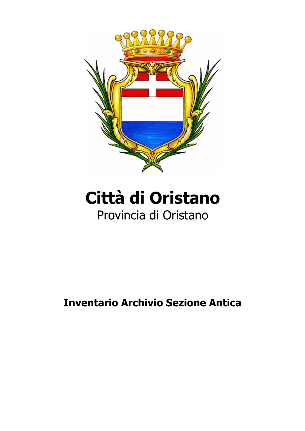 Città Di Oristano Provincia Di Oristano