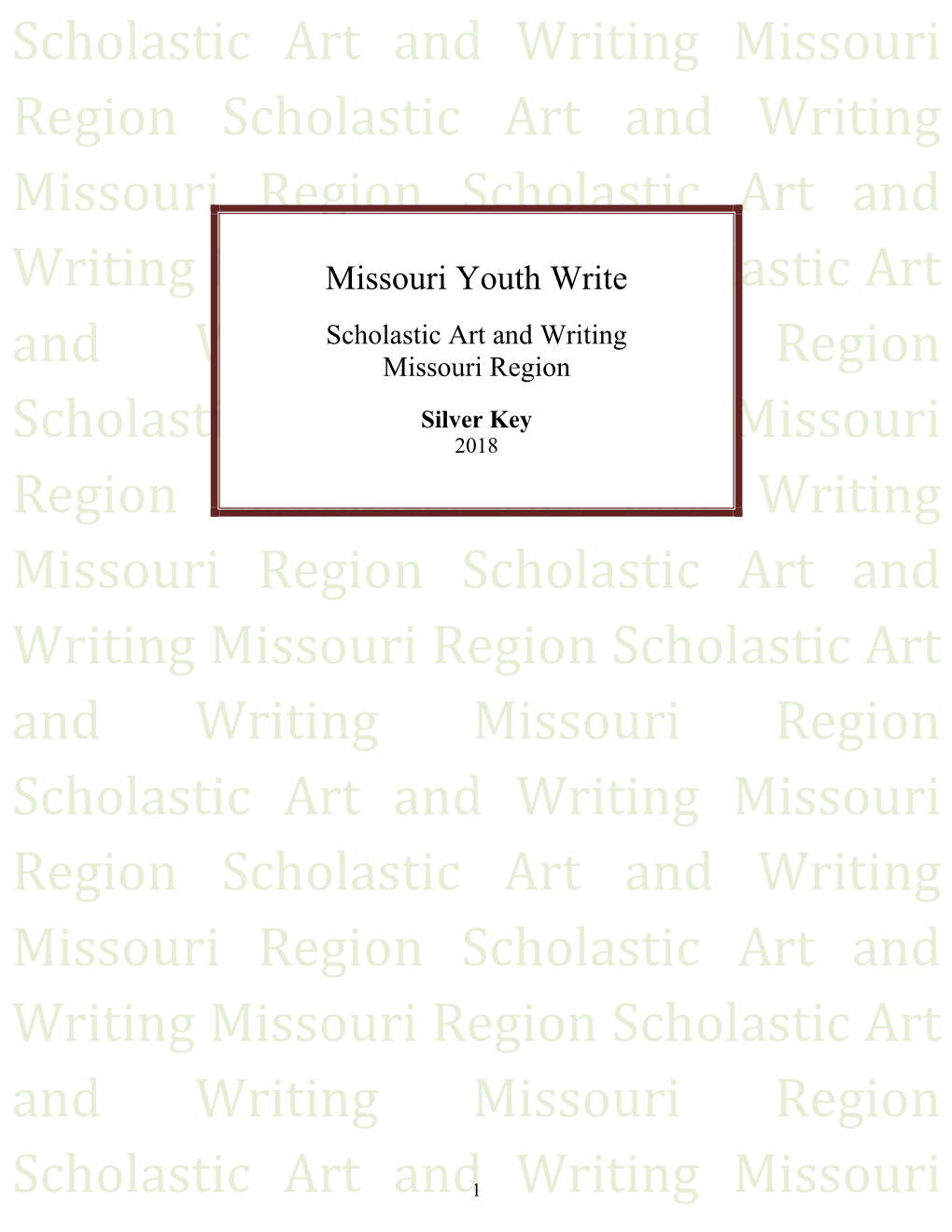 Scholastic Art and Writing Missouri