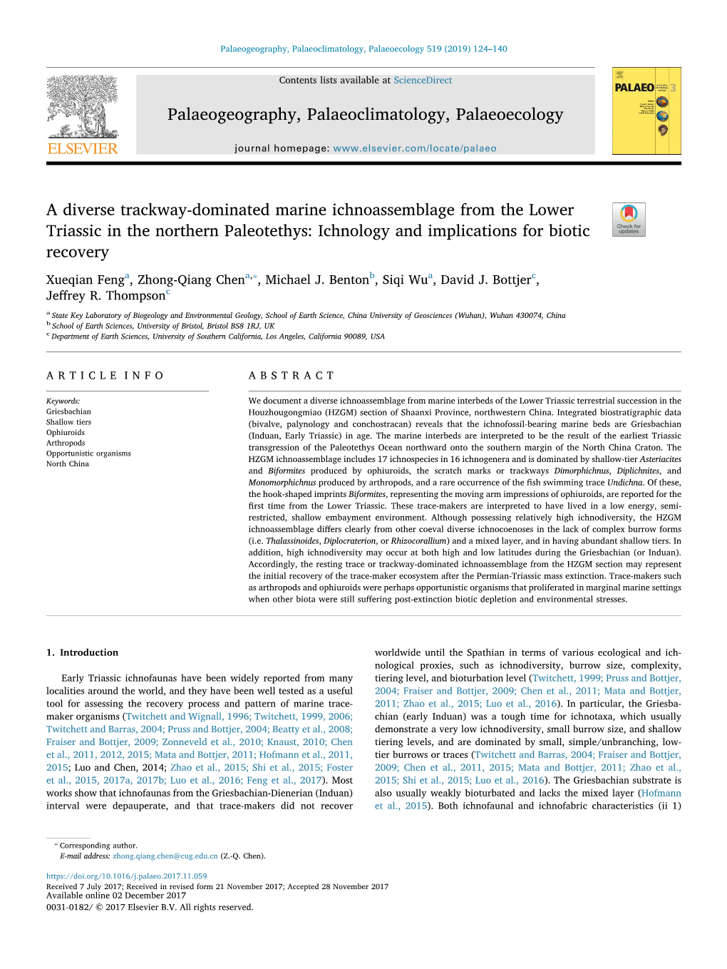 A Diverse Trackway-Dominated Marine Ichnoassemblage from the Lower