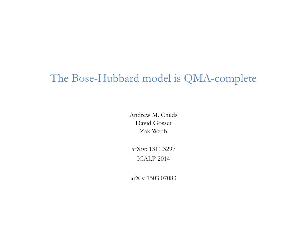 The Bose-Hubbard Model Is QMA-Complete