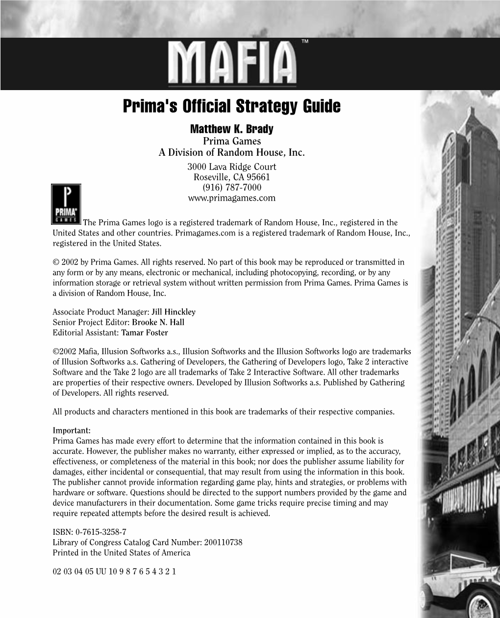 Prima's Official Strategy Guide Matthew K