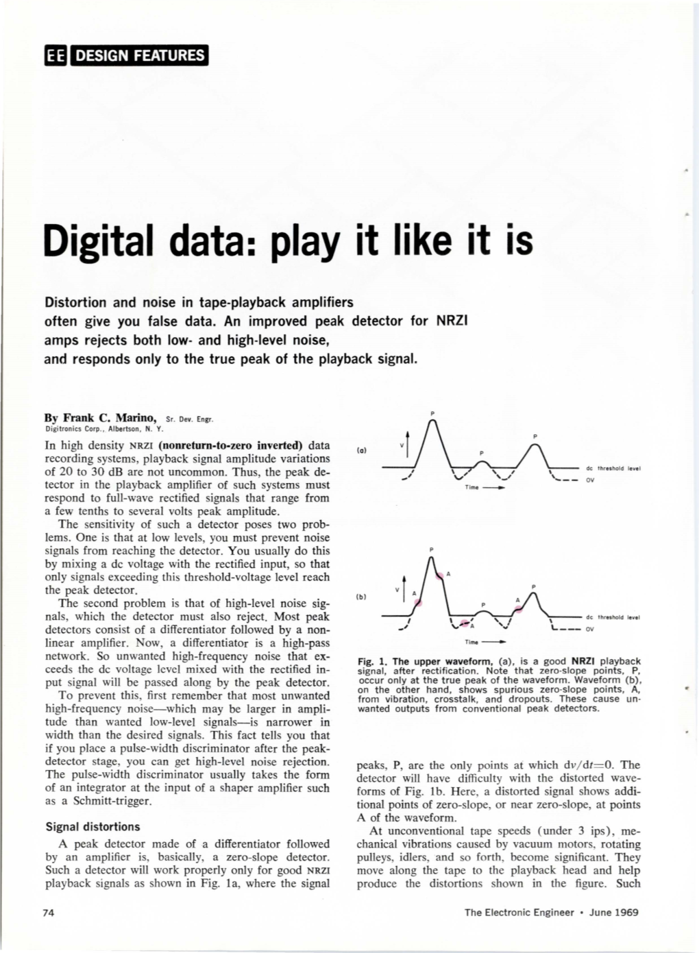 Digital Data: Play It Like It Is