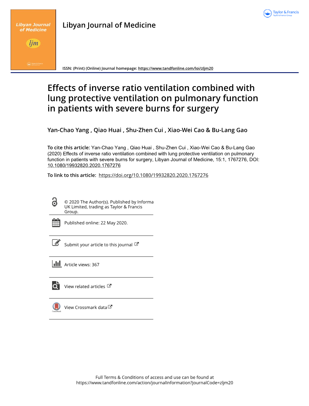 Effects of Inverse Ratio Ventilation Combined with Lung Protective Ventilation on Pulmonary Function in Patients with Severe Burns for Surgery