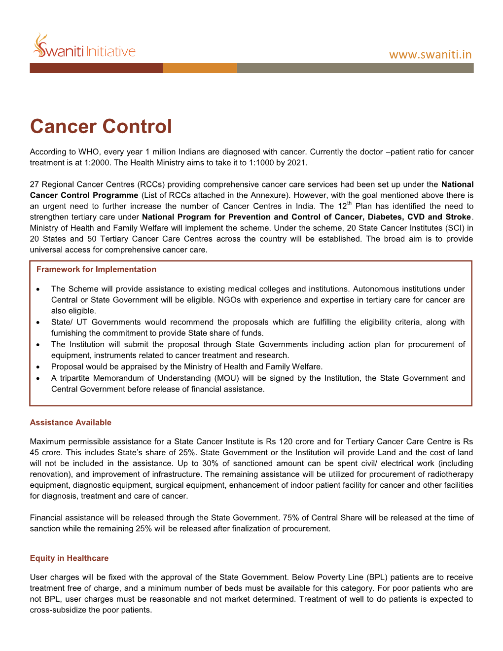 Cancer Control