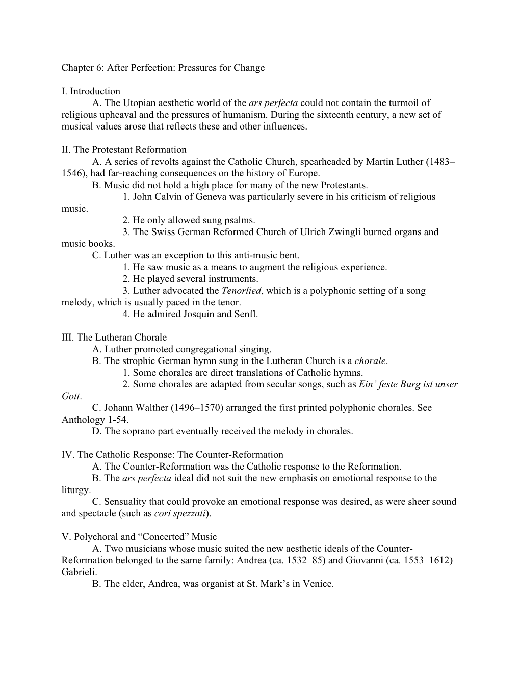 Chapter 6: After Perfection: Pressures for Change