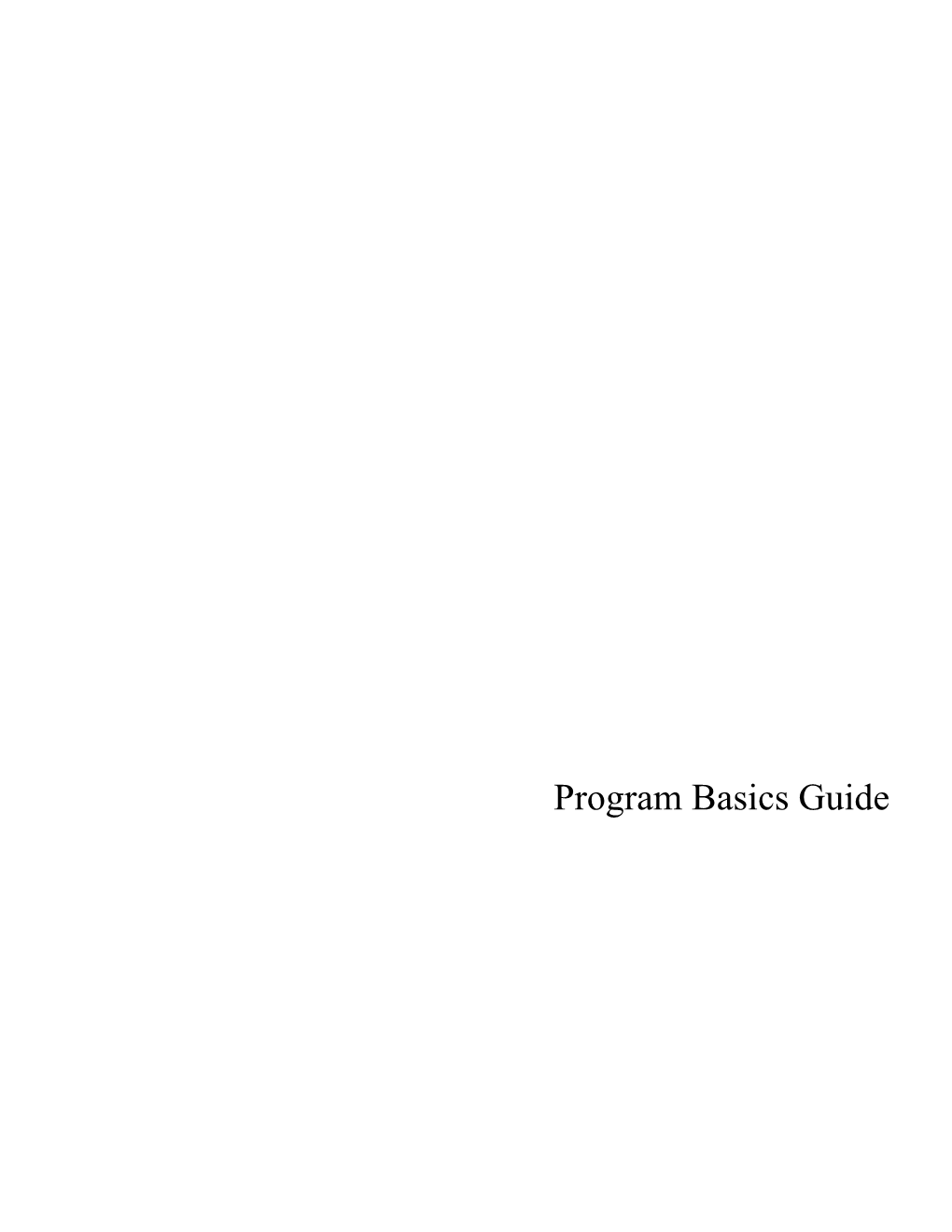 Financial Edge Program Basics Guide