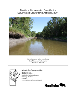 Manitoba Conservation Data Centre Surveys and Stewardship Activities, 2011