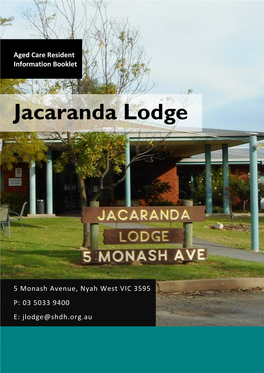 Jacaranda Lodge Information Booklet