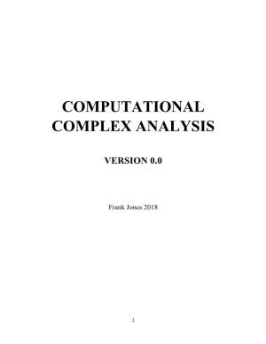 Computational Complex Analysis Book
