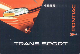1995 Pontiac Trans Sport Owner's Manual