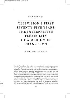 Television's First Seventy-Five Years
