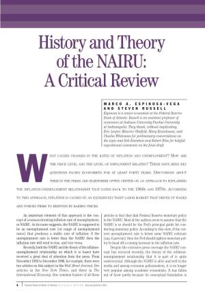 History and Theory of the NAIRU: a Critical Review