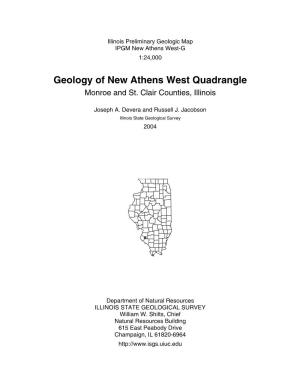 Geology of New Athens West Quadrangle Monroe and St