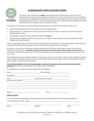 Fundraiser Application Form