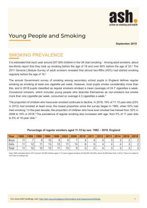 Young People and Smoking