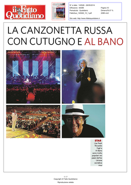 La Canzonetta Russa Con Cotugno E Al Bano