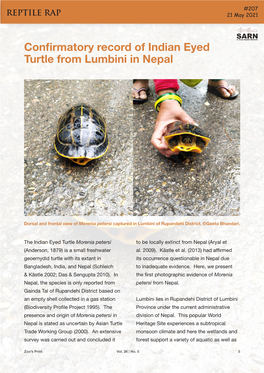 Confirmatory Record of Indian Eyed Turtle from Lumbini in Nepal