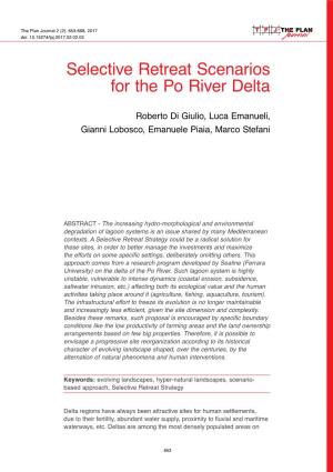 Selective Retreat Scenarios for the Po River Delta