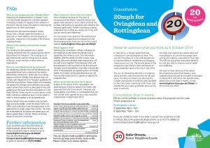 20Mph for Ovingdean and Rottingdean