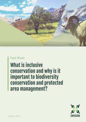 What Is Inclusive Conservation and Why Is It Important to Biodiversity Conservation and Protected Area Management?
