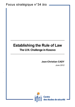 Establishing the Rule of Law the U.N