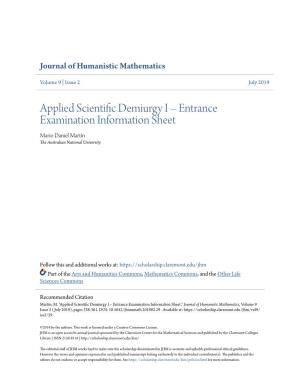 Applied Scientific Demiurgy I Â•Fi Entrance