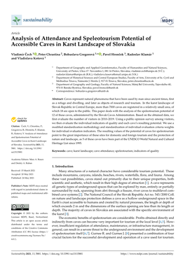 Analysis of Attendance and Speleotourism Potential of Accessible Caves in Karst Landscape of Slovakia