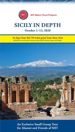 SICILY in DEPTH October 1–12, 2020