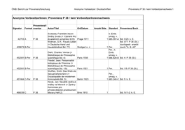 ÖNB: Bericht Zur Provenienzforschung Anonyme Vorbesitzer: Druckschriften Provenienz P 38 / Kein Vorbesitzernachweis 1