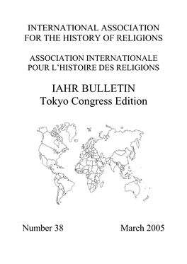 IAHR Bulletin 38, 2005