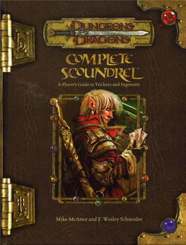 Complete Scoundrel, a Player's Guide to Trickery and Ingenuity