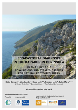 Eco-Pastoral Diagnosis in the Karaburun Peninsula 15 to 22 May 2016 Conclusions and Strategic Issues for Natural Protected Areas