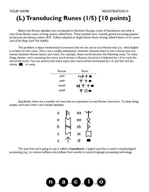 (L) Transducing Runes (1/5) [10 Points]