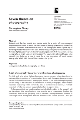 Seven Theses on Photography