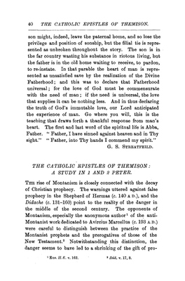 The Catholic Epistles of Themison