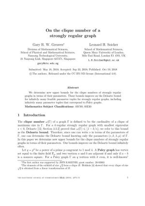 On the Clique Number of a Strongly Regular Graph