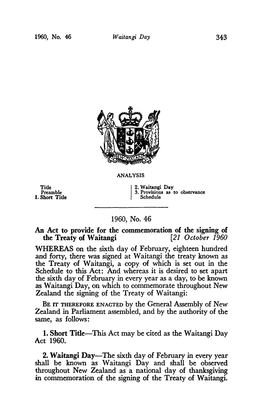 1960 No 46 Waitangi
