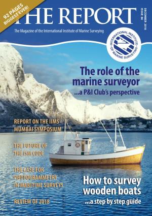 The Role of the Marine Surveyor How to Survey