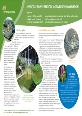 Rye House Power Station: Biodiversity Information