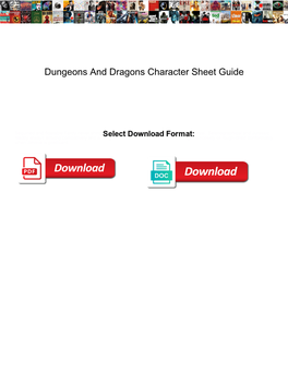 Dungeons and Dragons Character Sheet Guide