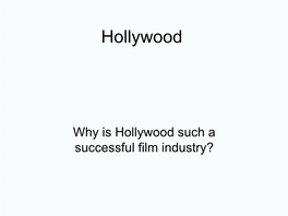 Vertical Integration of the Film Industry