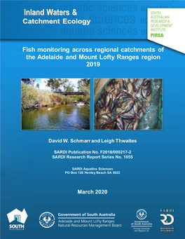 Fish Monitoring Across Regional Catchments of the Adelaide and Mount Lofty Ranges Region 2019