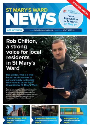 Rob Chilton, a Strong Voice for Local Residents in St Mary's Ward