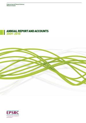 Annual Report and Accounts, 2009-2010