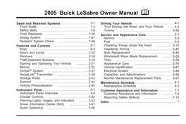 2005 Buick Lesabre Owner Manual M
