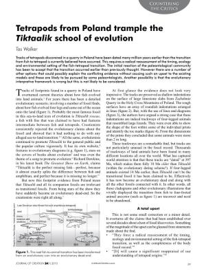 Tetrapods from Poland Trample the Tiktaalik School of Evolution Tas Walker
